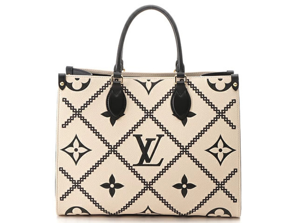 LOUIS VUITTON On The Go Monogram Empreinte Cream K